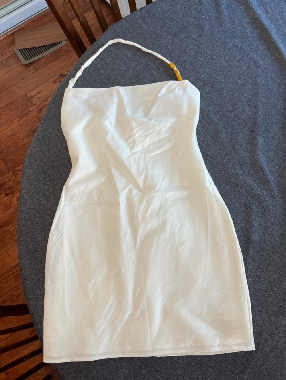 NWT Zara White Halter Mini Dress with Twisted Strap